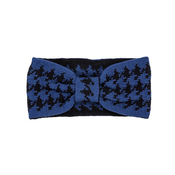 HOUNDSTOOTH BOW HEAD BAND