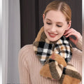 Fleece Fluffy Fuzzy Plush Faux Fur Keyhole Scarf