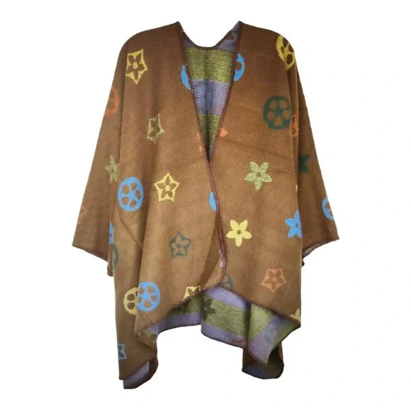 Cardigan Wrap Open Front Poncho