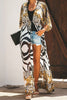 Printed Tied Duster Cardigan
