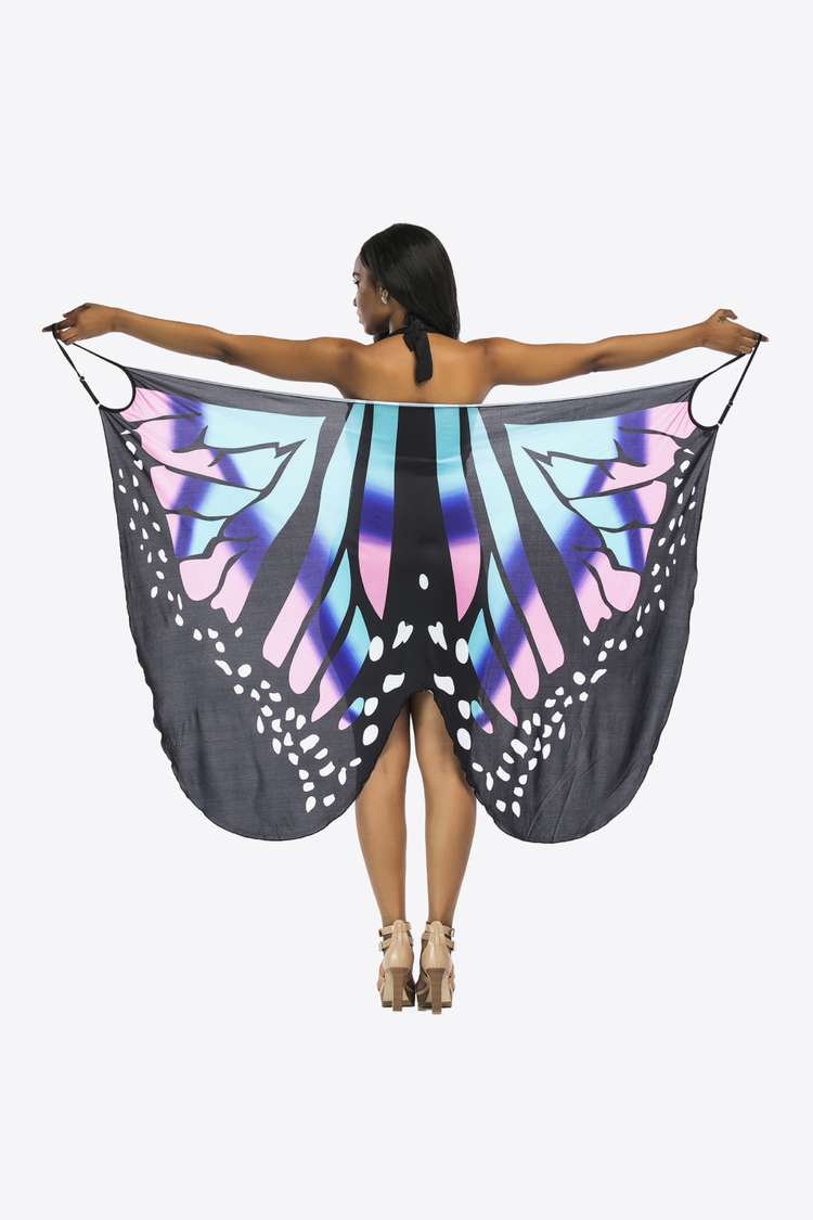 Women's Butterfly Spaghetti Strap Swimsuit Cover Up